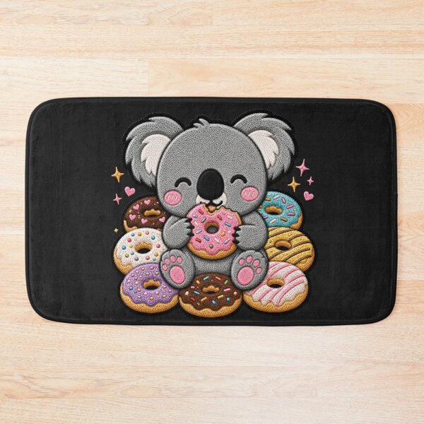 Item preview, Kawaii Koala Donut Embroidery Patch Cute Chibi designed and sold by ColorSplash123.