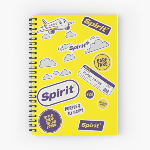 Item preview, Spirit Airlines Purple & Yellow Sticker Pack | Flight to Fun | Cute Kawaii Airplane Stickers | Bare Fare Decal Bundle designed and sold by Yasmine Mohammed.