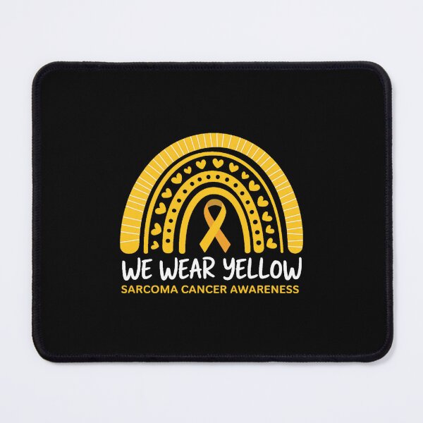 Item preview, Custom Sarcoma Cancer Sarcoma Support Squad Cancer Awareness Yellow Ribbon designed and sold by SapfireStuArt.