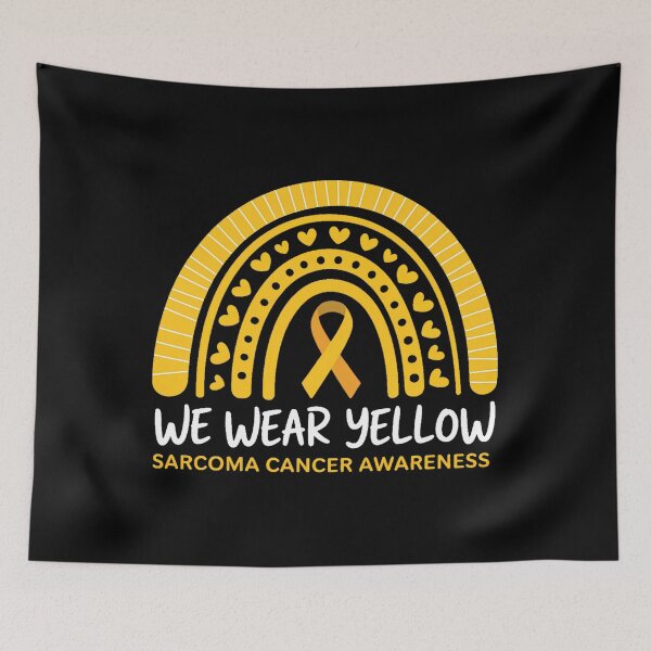 Item preview, Custom Sarcoma Cancer Sarcoma Support Squad Cancer Awareness Yellow Ribbon designed and sold by SapfireStuArt.