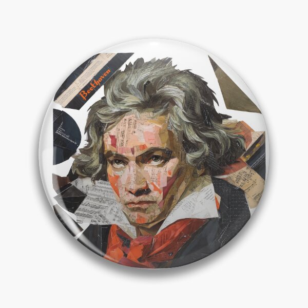 Item preview, Beethoven – Musical Collage Portrait Art Print | Classical Music Composer Poster designed and sold by OzzFrequency.