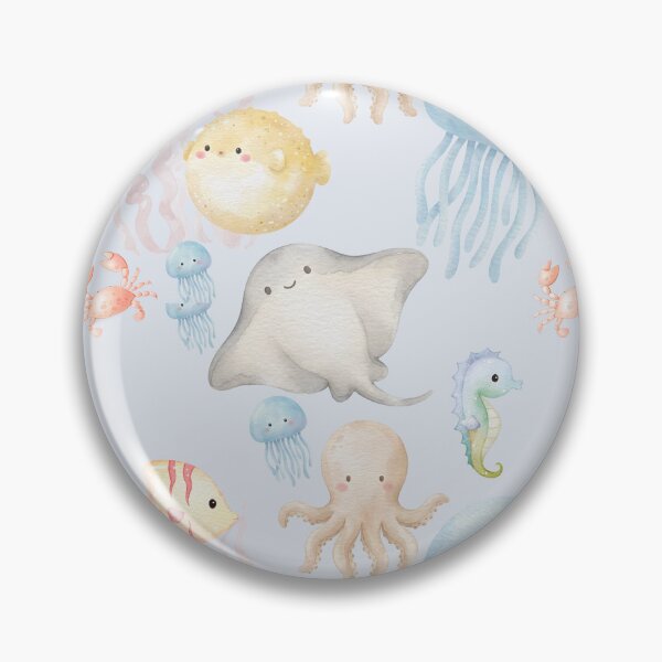 Item preview, Cute Nautical Sea-animal Pattern designed and sold by LifeParody.