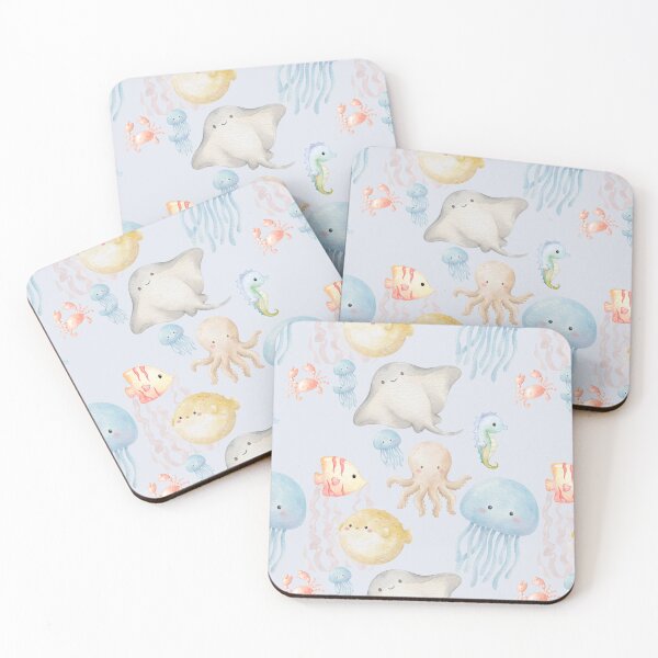 Item preview, Cute Nautical Sea-animal Pattern designed and sold by LifeParody.