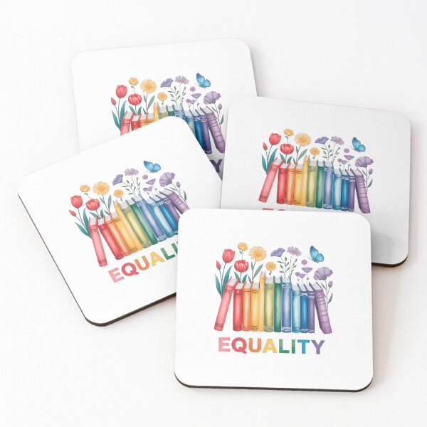 Item preview, Equality Books Peace Love Compassion LGBT Gay Lesbian Pride designed and sold by SapfireStuArt.