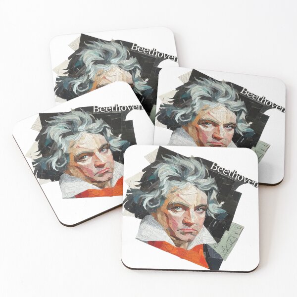 Item preview, Beethoven – Musical Collage Portrait Art Print | Classical Music Composer Poster designed and sold by OzzFrequency.