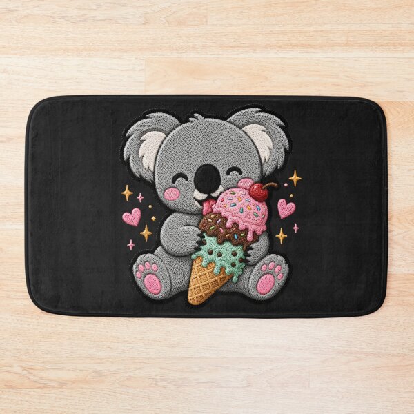 Item preview, Kawaii Koala Ice Cream Embroidery Patch Cute Chibi designed and sold by ColorSplash123.