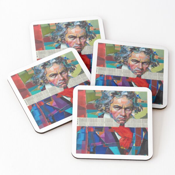 Item preview, Beethoven – Musical Collage Portrait Art Print | Classical Music Composer Poster designed and sold by OzzFrequency.
