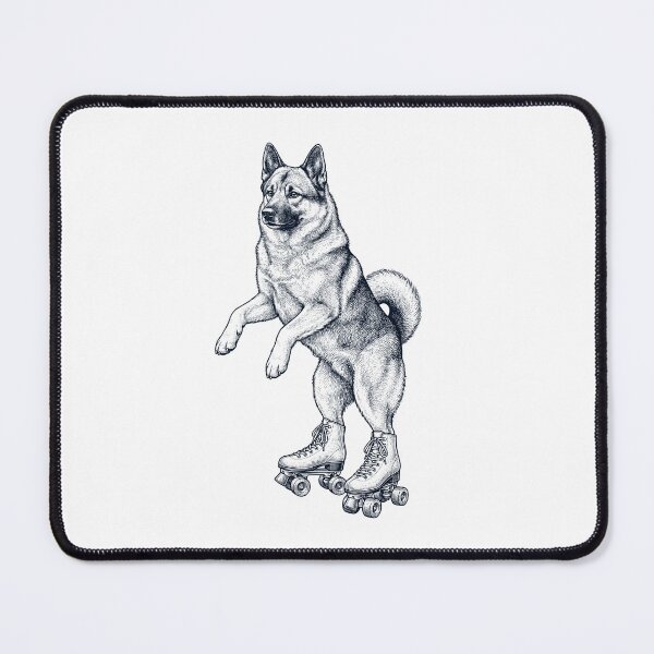 Item preview, Vintage Norwegian Elkhound Roller Skate Dog Mom Dad Lover designed and sold by TerryConnells.