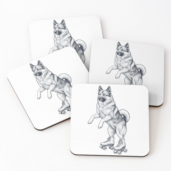 Item preview, Vintage Norwegian Elkhound Roller Skate Dog Mom Dad Lover designed and sold by TerryConnells.
