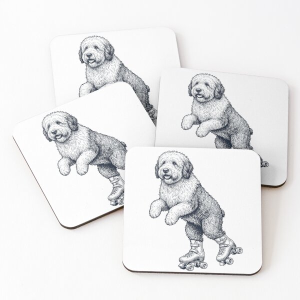 Item preview, Vintage Old English Sheepdog Roller Skate Dog Mom Dad Lover designed and sold by TerryConnells.