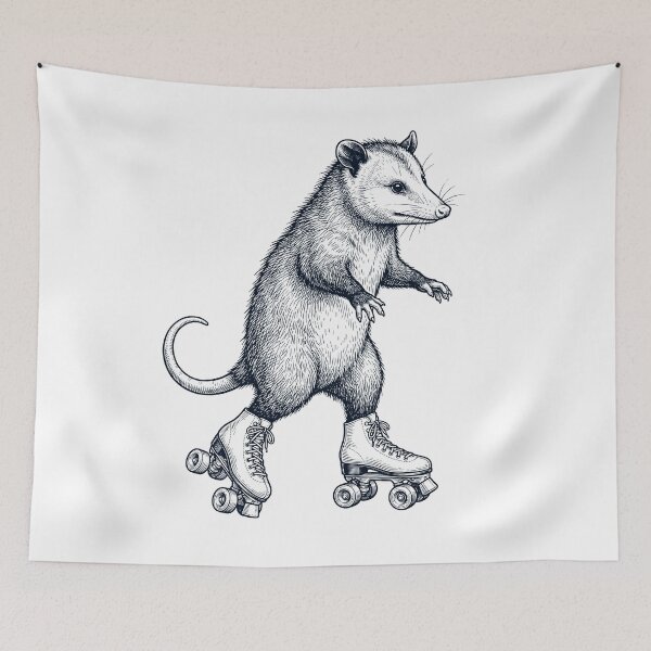 Item preview, Vintage Opossum Roller Skate Animal Lover designed and sold by TerryConnells.