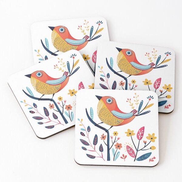 Item preview, Folk Art Bird designed and sold by FloralFolkArt.