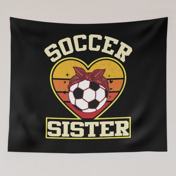 Item preview, Retro Soccer Sister Heart Design designed and sold by LarryMBrown.
