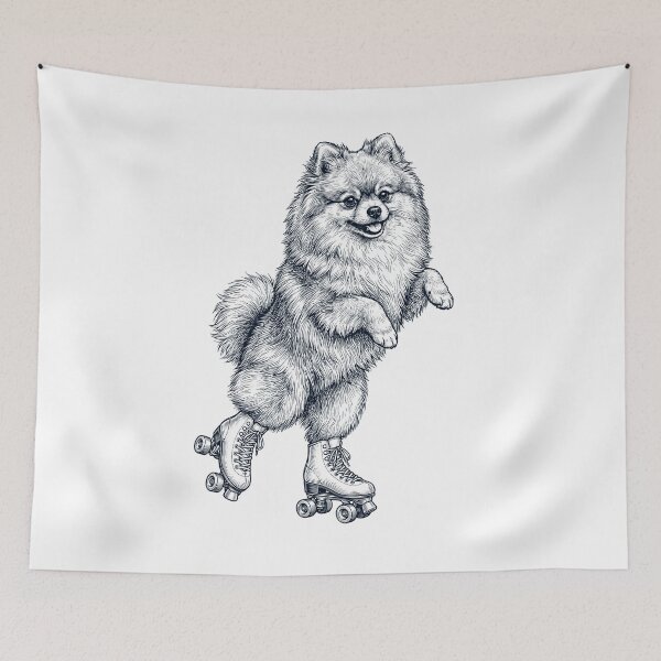 Item preview, Vintage Pomeranian Roller Skate Dog Mom Dad Lover designed and sold by TerryConnells.