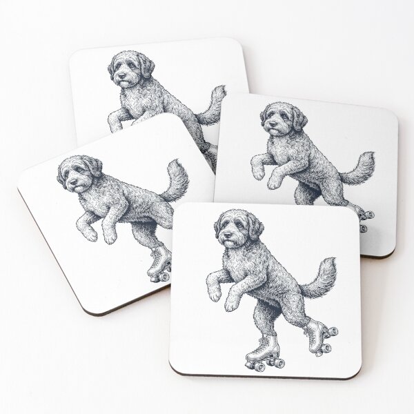 Item preview, Vintage Portuguese Water Dog Roller Skate Dog Mom Dad Lover designed and sold by TerryConnells.