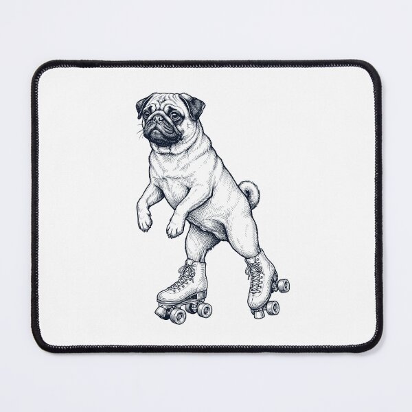 Item preview, Vintage Pug Roller Skate Dog Mom Dad Lover designed and sold by TerryConnells.