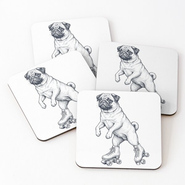 Item preview, Vintage Pug Roller Skate Dog Mom Dad Lover designed and sold by TerryConnells.