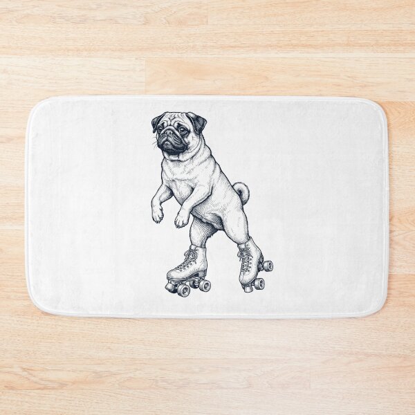 Item preview, Vintage Pug Roller Skate Dog Mom Dad Lover designed and sold by TerryConnells.