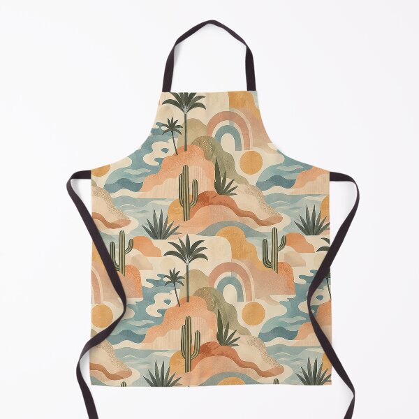 Item preview, Retro Coastal Desert Seamless Pattern | Mid Century Abstract Landscape Tile | Boho Beach Desert Wallpaper & Fabric Design designed and sold by AnimalAirtistry.