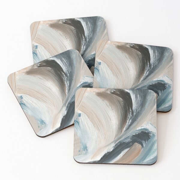 Item preview, Abstract Wave Coastal Blue Teal Painting designed and sold by Maisonsucces.