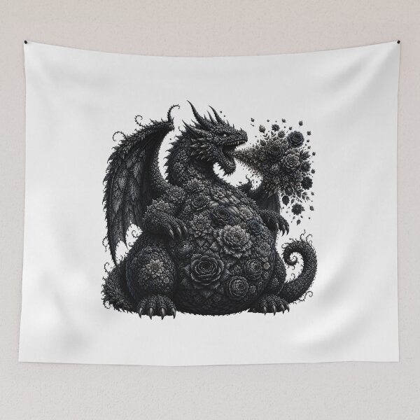 Item preview, Floral Dragon designed and sold by Art That Blooms.