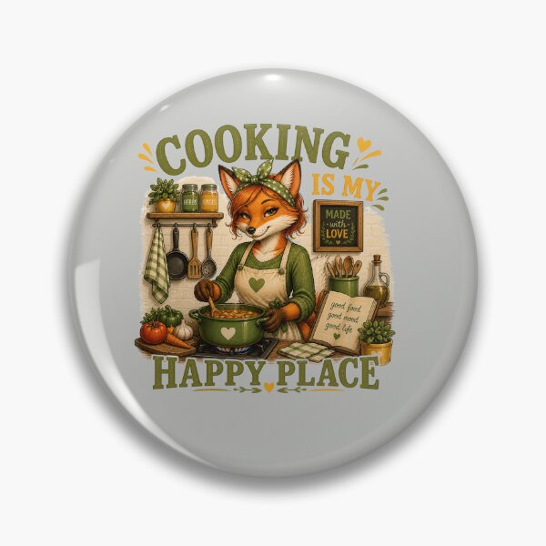 Item preview, Cooking Is My Happy Place – Cute Fox Chef Kitchen T-Shirt designed and sold by Aimetoi.