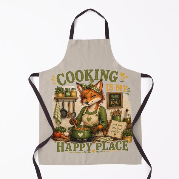 Artikelvorschau, Kochen ist mein Lieblingsort – Niedliches Fuchs-Koch-Küchen-T-Shirt entworfen und verkauft von Aimetoi.