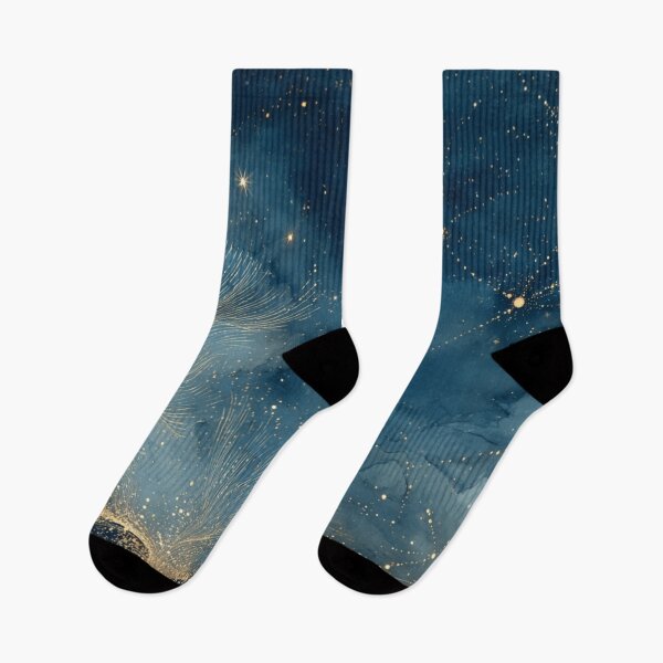 Item preview, Mystical Golden Stars Celestial Sky Art designed and sold by AtlantiqArt.