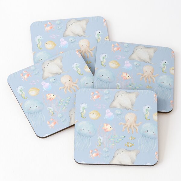 Item preview, Cute Nautical Sea-animal Pattern designed and sold by LifeParody.