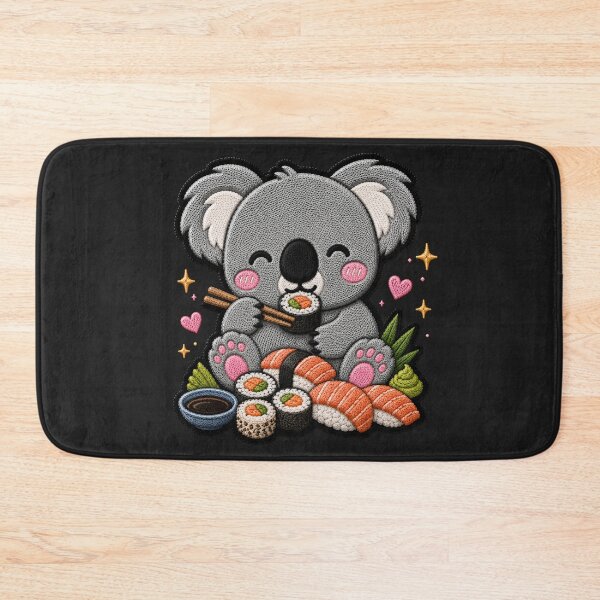 Item preview, Kawaii Koala Sushi Embroidery Patch Cute Chibi designed and sold by ColorSplash123.