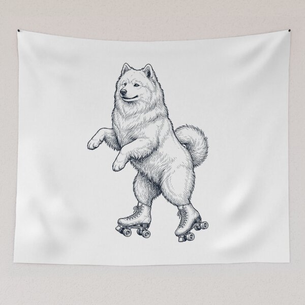 Item preview, Vintage Samoyed Roller Skate Dog Mom Dad Lover designed and sold by TerryConnells.