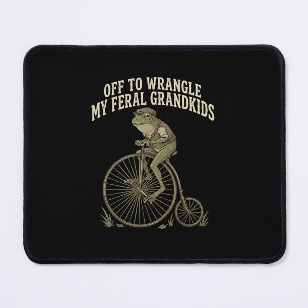 Item preview, Off To Wrangle My Feral Grandkids Frog Riding Vintage Bicycle designed and sold by haitrieuic96.