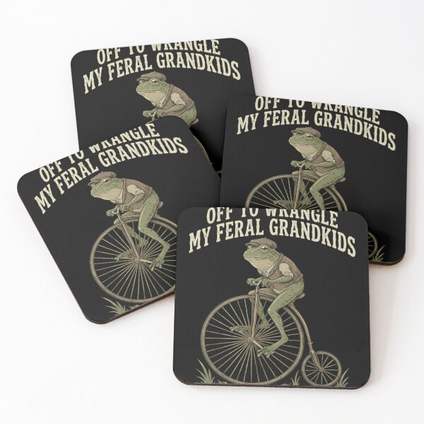 Item preview, Off To Wrangle My Feral Grandkids Frog Riding Vintage Bicycle designed and sold by haitrieuic96.