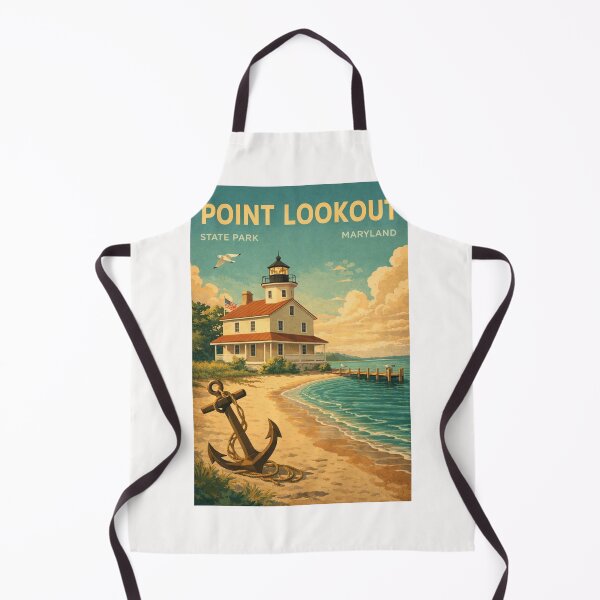 Item preview, Point Lookout Lighthouse Maryland Chesapeake Waterfront Scene designed and sold by Places On Earth.