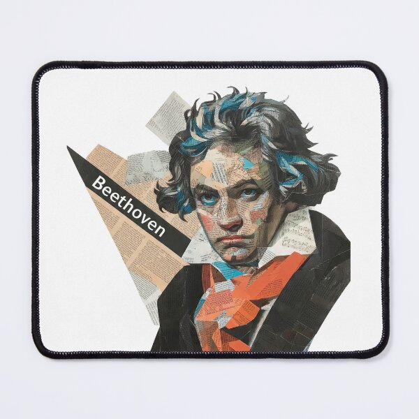 Item preview, Beethoven – Musical Collage Portrait Art Print | Classical Music Composer Poster designed and sold by OzzFrequency.