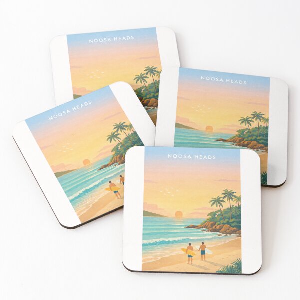 Item preview, Noosa Heads Queensland Sunshine Coast Surf Beach Sunset designed and sold by Places On Earth.