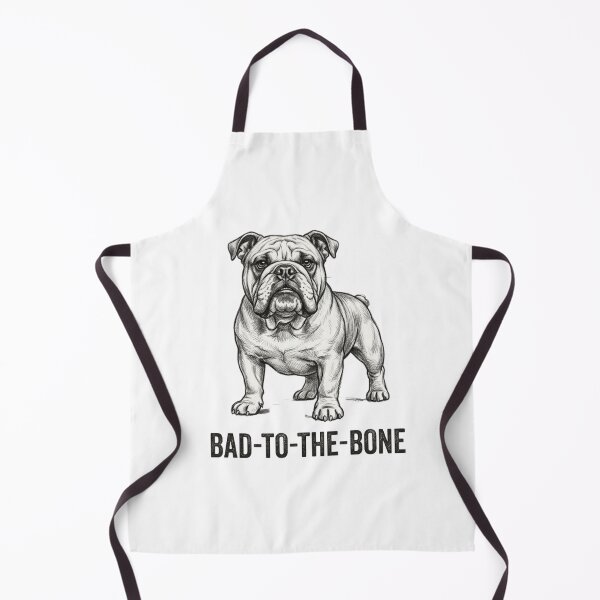 Item preview, Bad to the Bone English Bulldog Sketch Art designed and sold by GiggleInkTees.