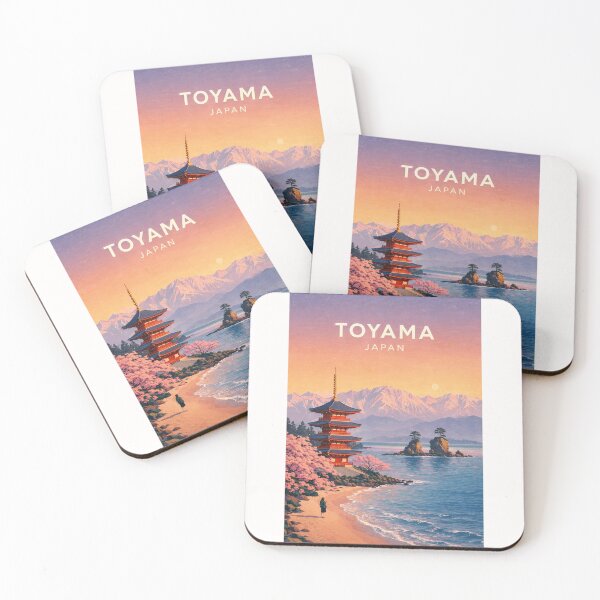 Item preview, Toyama Japan Tateyama Mountains and Cherry Blossom River designed and sold by Places On Earth.