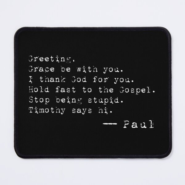 Item preview, Greetings Grace Be with You I Thank God for You Hold Fast, Funny Christian Bible designed and sold by sawczy-shop.