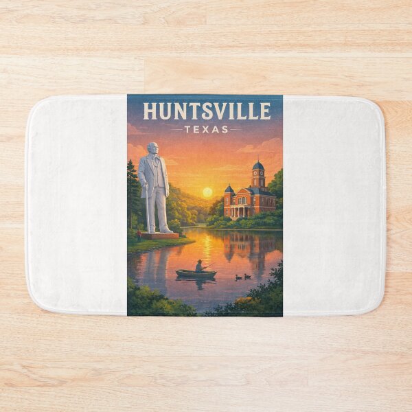Item preview, Huntsville Texas Sam Houston Monument Sunset Lake Reflection Landscape designed and sold by Places On Earth.