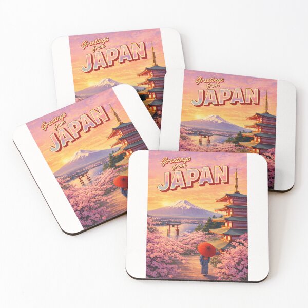 Item preview, Greetings From Japan Mount Fuji Sakura Pagoda Torii Gate Landscape designed and sold by Places On Earth.