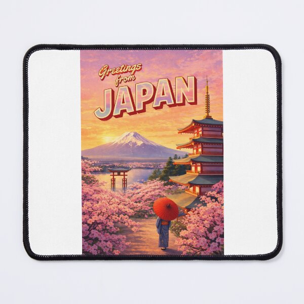 Item preview, Greetings From Japan Mount Fuji Sakura Pagoda Torii Gate Landscape designed and sold by Places On Earth.