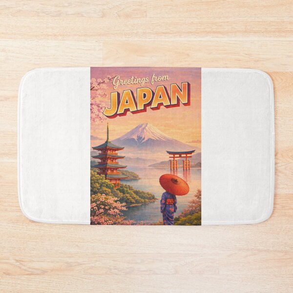 Item preview, Greetings From Japan Mount Fuji and Cherry Blossom designed and sold by Places On Earth.