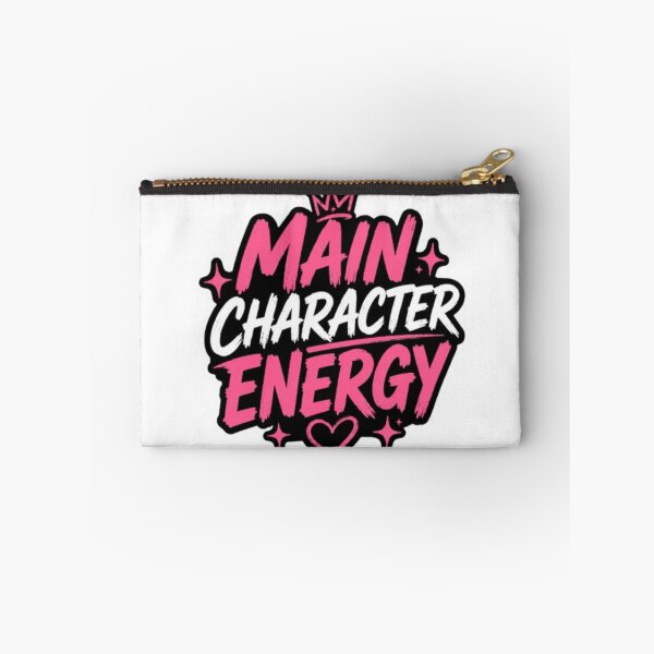 Item preview, Main Character Energy Aesthetic Sticker | Confidence Queen Pink Black Typography designed and sold by Jyotisima8929.