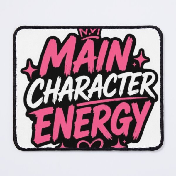 Item preview, Main Character Energy Aesthetic Sticker | Confidence Queen Pink Black Typography designed and sold by Jyotisima8929.