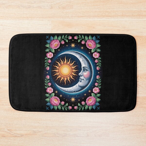 Item preview, Sun and Moon with Floral Border designed and sold by jkrphoto.