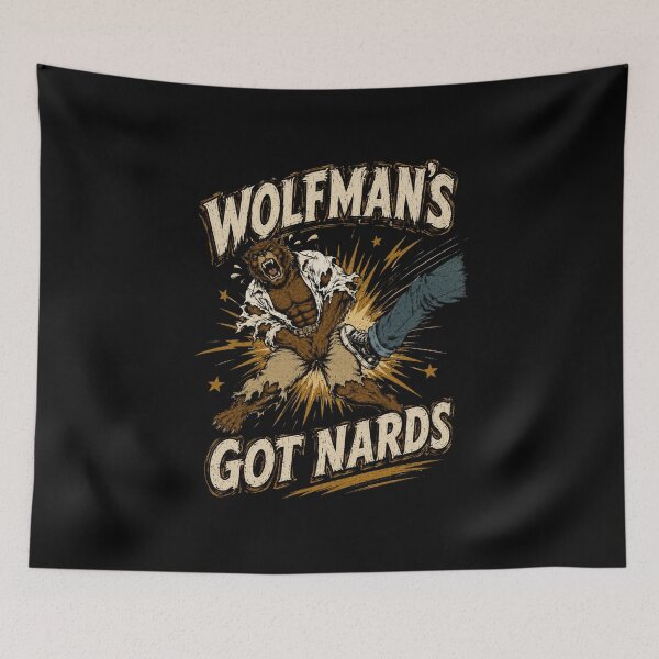 Item preview, Wolfman’s Got Nards – Retro Monster Squad Werewolf Movie Style T-Shirt designed and sold by ThreadTheory976.