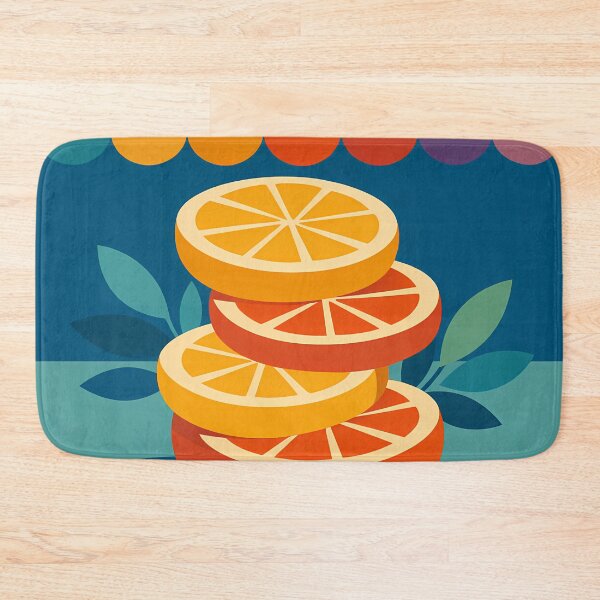 Item preview, Stacked Citrus Slices Under Colourful Market Awning designed and sold by InkSmithery.