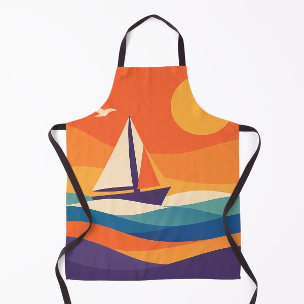 Item preview, Colour Block Yacht at Sunset designed and sold by InkSmithery.