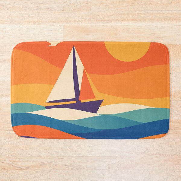 Item preview, Colour Block Yacht at Sunset designed and sold by InkSmithery.